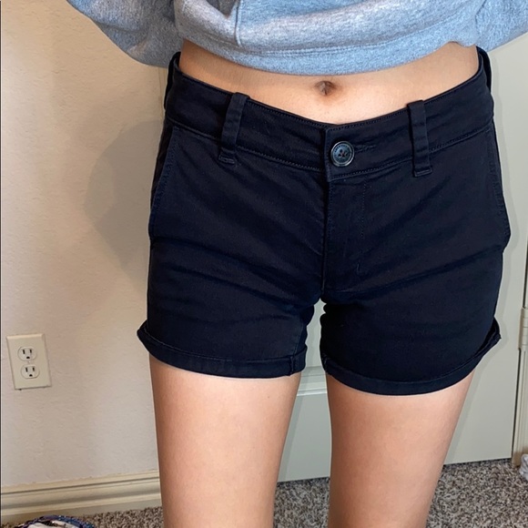 American Eagle Outfitters Pants - American Eagle Casual Shorts Stretch Midi Black